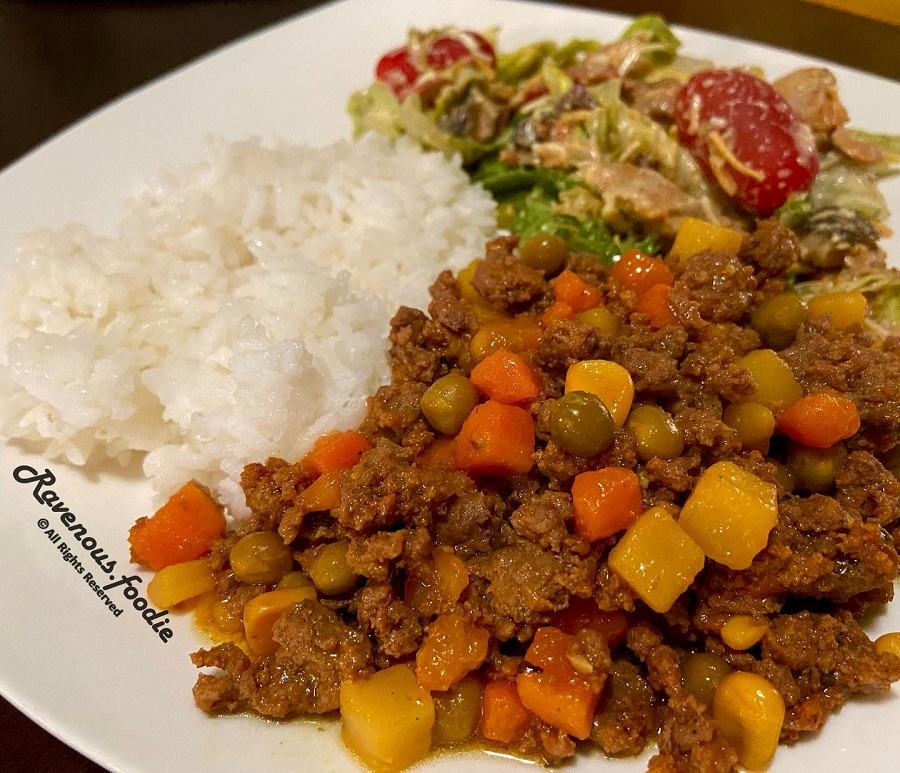 Carne Molida con Arroz al Curry