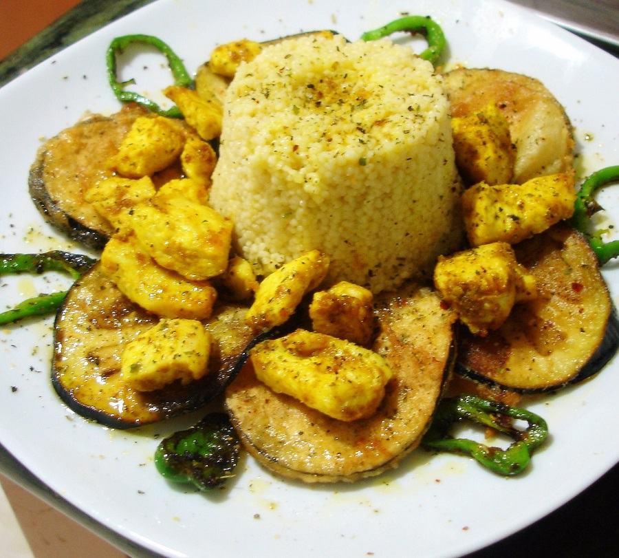 Receta Cuscus con verduras y pollo al curry